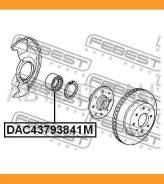 ��������� ��������� 43x79x38x41 | ����� ����/��� | Hondafit Hybrid GP1 [JP], CITY CNG GM6, Airwave GJ1 [JP], CITY GM6, FIT Febest DAC43793841M DAC4379...