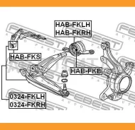 ����������� ��������� ������ | ����� ����/��� | Hondacivic FN3, Civic FK2, Civic FN2, Civic FK1, Civic FK3, Civic FN4, Febest Habfks B8049, 847630, 03...