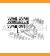 ��������� ������ �������� R Volkswagen GOLF V (1K1) 2003-2008 Febest Vwabgvrh 1K0199232J ����