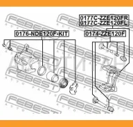 ������� �������� ���������� ��������� ����������� Toyota Corolla 5D ZZE122 2001.10-2007.02 [GR] 0176NDE120FKIT ����