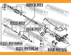 ������ ������� ����� Nissan Pathfinder R51M 2005.01-2014.11 [EL] NGBR51 ����