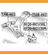 ����������� ��������� ������ | ��� ����/��� | Lexus, Toyotahighlander, Kluger GSU4, Venza AGV1, RX450HL GYL26, Highla Febest TAB462 TAB462 ����