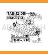 ������� ����� ����. L/R Daihatsu Terios(J2) 05-, Toyota Rush 06- Febest 0120J210 0120J210 ����