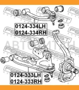 ����� ������ ����� ������ Toyota LAND Cruiser 100 (HDJ101/UZJ100) 0124-334RH Febest 0124334RH 0124334RH ����