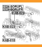 ����������� ������� ��������� ������ KIA Sorento 06 2006-2009 [Europe + Russia] KAB023 ����