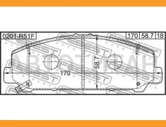 ������� ��������� �������� Nissan Armada TA60 2003.08- [US] Febest 0201R51F 0201R51F ����