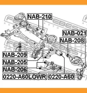 ������� �������� ������ Nissan Armada/Infinity QX56 JA60 2003- �/� NAB205 ����