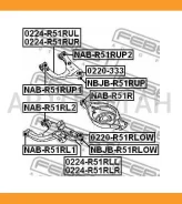 ����� ������ ������� ������ Nissan Pathfinder R51M 2005-2013 Febest 0224R51RUR 0224R51RUR ����