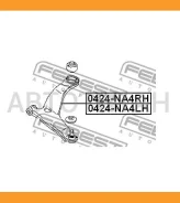 ����� �������� ����� Mitsubishi Grandis NA4W/NA8W 2003-2009 Febest 0424NA4LH 0424NA4LH ����