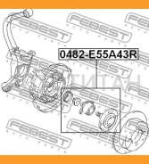 ������� 0482-E55A43R ������ (MB864968) Mitsubishi Galant 92-96 Febest 0482E55A43R 0482E55A43R ����