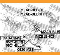 ����� �������� ������ Mazda 3 BL 2009-2013/ Axela BL 2009-2013 Febest 0524BLRH 0524BLRH ����