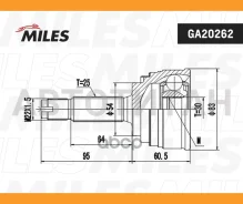 ���� �������� Mitsubishi Galant/COLT 1.6-2.0 -95 (SKF VKJA5661) GA20262 [GA20262] GA20262 ����