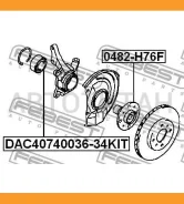 ��������� ������� DAC40740036-34KIT Febest DAC4074003634KIT DAC4074003634KIT ����