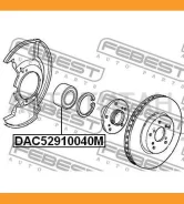 ��������� ��������� �������� Honda Accord CU# 2008-2012 Febest DAC52910040M DAC52910040M ����