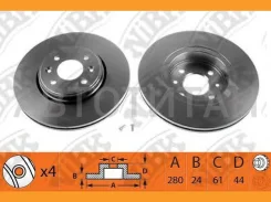 ��������� ���� (��������) Renault Megane II/ Kangoo (KC0/1_) (280mm/24mm, F) NIBK RN1126 RN1126 ����