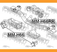 ������� ��������� ������ Mitsubishi Pajero Pinin/IO H61W-H77W 1999-2005 Febest MMH66RR MMH66RR ����