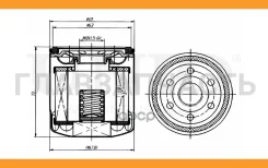 ������ �������� Chevrolet Aveo (T250, T255) 08-, Spark (M200-M400) 05-, Daewoo Gentra (KLAS) 13- FLT20085 ����