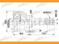 ���� �������� 22x58.2x28 Suzuki Grand Vitara/Escudo JB416/JB420/JB627 06- [PCV1040] PCV1040 ����