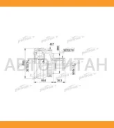 ���� ������ �-�� 38x59.5x30 ABS:45T AUDI: A4 2.6/2.6Quattro/2.8Quattro 01/95-09/01, VW: Passat 2.3 VR5 ���� 06/97-11/00, � ABS 45 [PCV1377] PCV1377 ��...