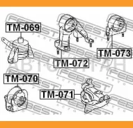 ������� ��������� �������� Toyota NOAH/VOXY AZR6# 2001.11-2007.06 [JP] Febest TM070 TM070 ����