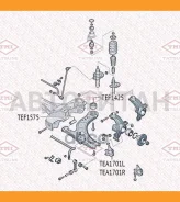 ����������� ��������� ������ ������ AUDI A3 96-/ VW Golf 96- TEF1425 ����