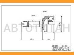 ���� �������� /������ /����� HDK ��� Daihatsu Mira Gino 2004- Move 2002-2006 Tanto 2003-2005; 26*47*24; DA-036; (TG-2836) 43410B2041 43410B2342 43420B...