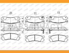������� ���������, ������ D3079M MZ BongoFriendee SG# 95-, MPV LV# 91-99, Sentia 91- JBP0209 ����
