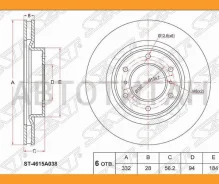 ���� ��������� (�����) Mitsubishi Pajero 06-20 / Montero 06- [ST4615A038] ST4615A038 ����