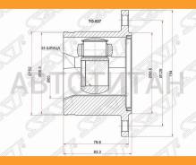 ���� (�������/ �����) Toyota Hiace 96-20 / Grand Hiace 99-02 / Granvia 95-02 / Regius 99-02, �������� TO527 ����