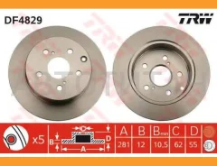����. ���� ���. [281x12] 5 ���. Toyota RAV 4 III, IV 2.0-2.4 11.05- [DF4829] DF4829 ����
