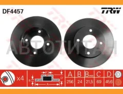 ���� ��������� �������� Mitsubishi COLT VI, Smart Forfour (454) (256��) DF4457 [DF4457] DF4457 ����