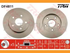 ����. ���� ����. [259x9] 5 ���. Toyota Auris 2007 -, Corolla 2002 - [DF4811] DF4811 ����