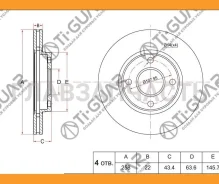 ���� ��������� /�������� /TI-GUAR ��� FORD Focus 1998-2005, Fusion 1.4, 1.6 2001; 258/22��; TG-1522230 RN1109 1148202 DD323325X [TG1522230] TG1522230...