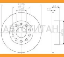 ���� ��������� /������ /TI-GUAR Octavia 2009-2013, Superb 2008-2015, YETI 2010-2013; 271,8/10��; TG-1K0615601AA RN33004 1K0615601AA 561615601 [TG1K061...