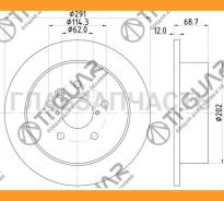 ���� ��������� /������ /TI-GUAR ��� Toyota Ipsum, Picnic ACM2#, ISIS ANM1# 2001-2009; 291/12��; TG-42431-44030 RN1229 4243108030 4243108040 [TG4243144...