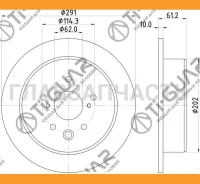 ���� ��������� /������ /TI-GUAR ��� Toyota Crown 2003-2008, MARK X GRX1 2004-, Lexus IS250 2005- ; 291/10��; TG-42431-30280 4243130280 RN1438 42431302...