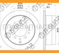 ���� ��������� /������ /TI-GUAR ��� Toyota Land Cruiser J100; 329/18��; TG-42431-60220 RN1215V 4243160221 4243160280 [TG4243160220] TG4243160220 ����