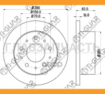 ���� ��������� /������ /TI-GUAR ��� Citroen Jumper, FIAT Ducato, Peugeot Boxer 2.0-2.8HDI 2002-; 280/16��; TG-4246Z1; 46833807 71740117 DF4245 [TG4246...
