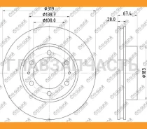 ���� ��������� /�������� /TI-GUAR ��� Toyota Hilux 2005-, Fortuner 2006, Hilux RZN 1997-2004, FJ Cruiser 2007-; 319/28��; TG-43512-0K090 RN1664 435120...