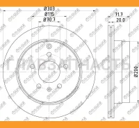 ���� ��������� /������ /TI-GUAR ��� OPEL Antara 2006-, Chevrolet Captiva 2006; 303/20��; TG-4804637; (RN1677) TG4804637 20968395 20892952 [TG4804637...