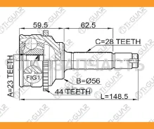 ���� �������� /TI-GUAR ��� Mazda Capella 626 Telstar Cargo 1997-2002; � ABS; 23*56*28; TG-6839Z44; (MA-039A44) GG012550X 0510039A44 [TG6839Z44] TG6839...