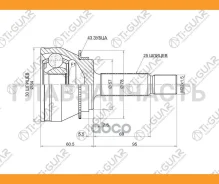 ���� �������� /TI-GUAR ��� Mitsubishi Lancer Cedia CS5A, Cedia Wagon CS5W 2000- /� ABS /30*57*25; TG-7236Z43; 0410CS3A 317077A CO3636A MI036A43 [TG723...