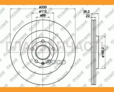 ���� ��������� /������ /TI-GUAR ��� AUDI A4 /S4 2007-, A5 /S5 2007-, Q5 2008-; 330/22��; TG-8K0615601C TG4H0615601H RN1734V BN1259 17823 [TG8K0615601C...