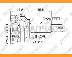 ���� �������� /TI-GUAR ��� Toyota Platz, Probox, Funcargo, VITZ #NZ 1999- /23*58*24; TG-9535; 0110035 110035 4341052030 4341052070 TO035 [TG9535] TG95...