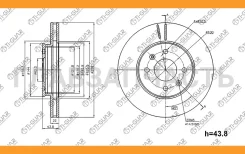 ���� ��������� /������ /TI-GUAR ��� Hyundai Accent 2018-, i20 2014-, KIA Rio 2014-, Rio/Stonic 2017-; 256/12��; TG-BDS0019 RN2072V 517121W050 [Tgbds00...