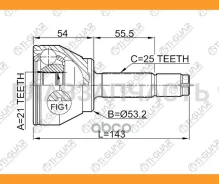 ���� �������� /TI-GUAR ��� FORD Focus I CAK 1998-2005 /21*53,2*25; TG-CVJ0003; 1063496 2110FUS 307049 [Tgcvj0003] TGCVJ0003 ����