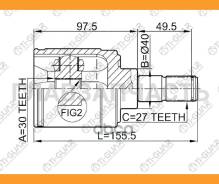���� ���������� /������ /TI-GUAR ��� Honda CR-V 1995-2001, HR-V GH#, Civic Ferio 1996 /30*40*27; TG-IN4401R; (HO611 0311Hrvatrh) 44310S10320 44310S103...