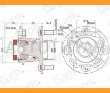 ��������� ���� ����. Toyota VITZ KSP90, NCP9#, SCP90/Ractis NCP10#, SCP100/Belta #SP92 05- (� ABS) KOYO 3DACF026F24HS 3DACF026F24HS ����