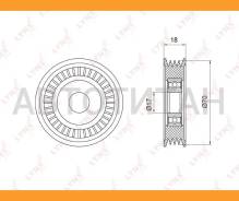 ����� �������� ���������� ����� Subaru Forester(SF/G) 2.0-2.5 98 / Impreza(GC/D) 1.6-2.5 92 / Legacy II-IV 2.0-2.5 94 Lynxauto PB5023 PB5023 ����
