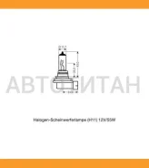����� H11 12V 55W PGJ19-2 Original LINE �������� ������������ �/� (���) 1 ��. 12V 55W PGJ19-2 64211 ����